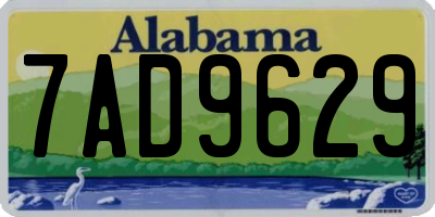 AL license plate 7AD9629