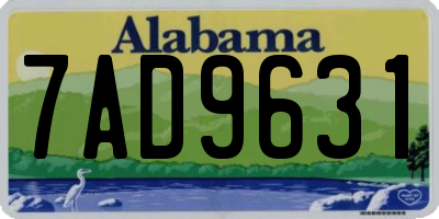 AL license plate 7AD9631