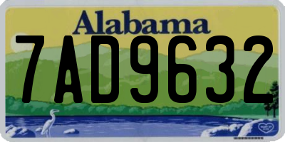 AL license plate 7AD9632