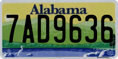 AL license plate 7AD9636