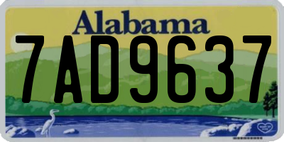 AL license plate 7AD9637