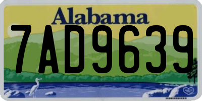 AL license plate 7AD9639
