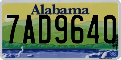 AL license plate 7AD9640