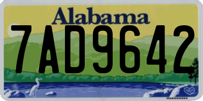 AL license plate 7AD9642