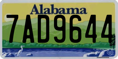 AL license plate 7AD9644