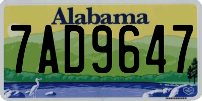 AL license plate 7AD9647