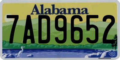 AL license plate 7AD9652
