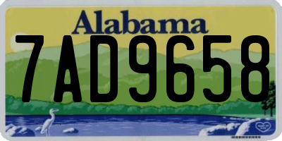 AL license plate 7AD9658