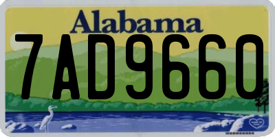 AL license plate 7AD9660