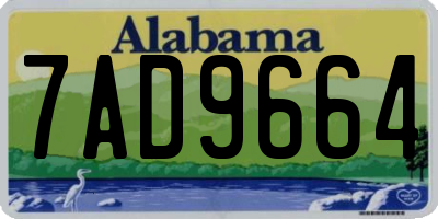 AL license plate 7AD9664