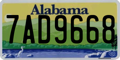 AL license plate 7AD9668