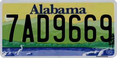 AL license plate 7AD9669