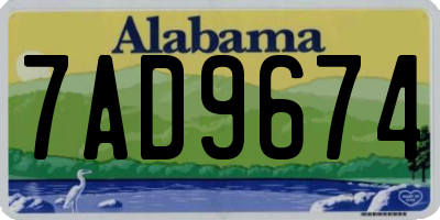 AL license plate 7AD9674