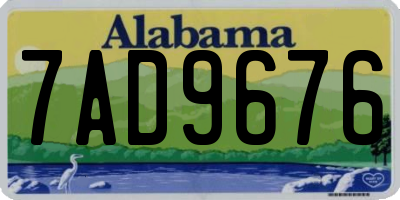 AL license plate 7AD9676