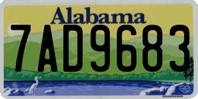 AL license plate 7AD9683