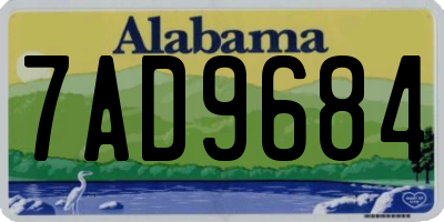 AL license plate 7AD9684