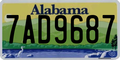 AL license plate 7AD9687