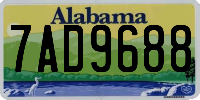 AL license plate 7AD9688