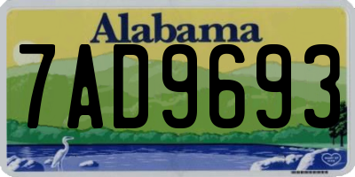 AL license plate 7AD9693