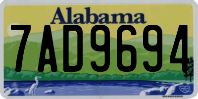 AL license plate 7AD9694