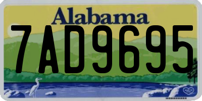 AL license plate 7AD9695