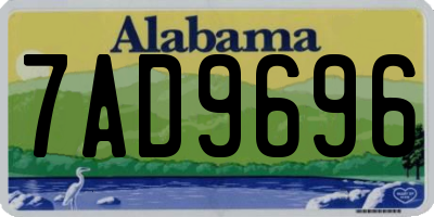 AL license plate 7AD9696