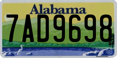 AL license plate 7AD9698
