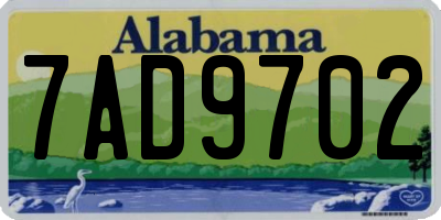 AL license plate 7AD9702