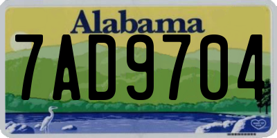 AL license plate 7AD9704