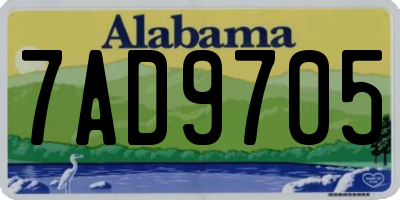 AL license plate 7AD9705