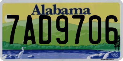 AL license plate 7AD9706