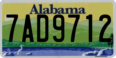 AL license plate 7AD9712