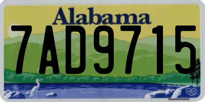 AL license plate 7AD9715