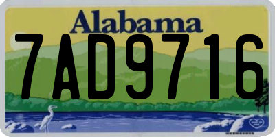 AL license plate 7AD9716