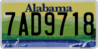 AL license plate 7AD9718