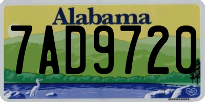 AL license plate 7AD9720