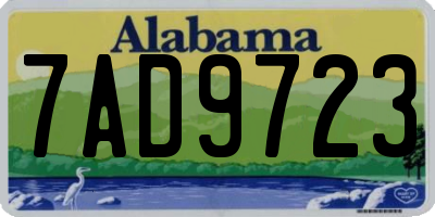 AL license plate 7AD9723