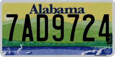 AL license plate 7AD9724