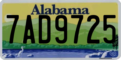 AL license plate 7AD9725