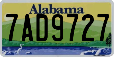 AL license plate 7AD9727