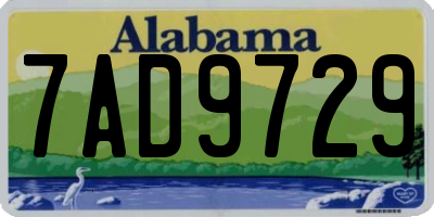 AL license plate 7AD9729