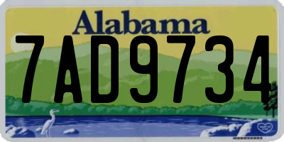 AL license plate 7AD9734