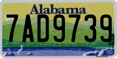 AL license plate 7AD9739
