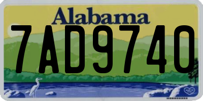 AL license plate 7AD9740