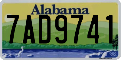 AL license plate 7AD9741