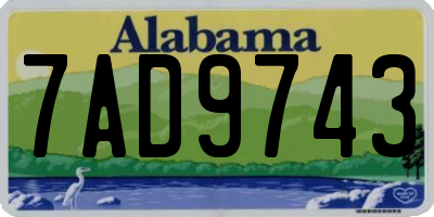 AL license plate 7AD9743