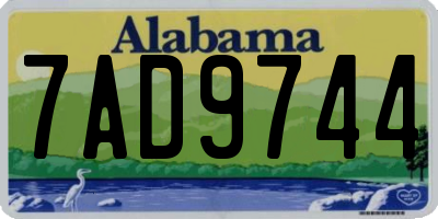 AL license plate 7AD9744