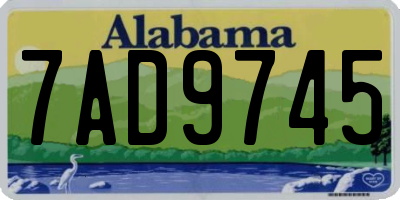 AL license plate 7AD9745
