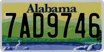 AL license plate 7AD9746