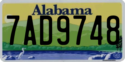 AL license plate 7AD9748